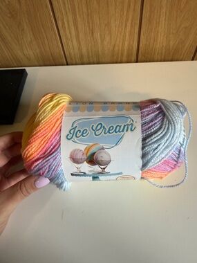 Lion Brand Ice Cream Multicolor Pastel Yarn - Pastel Rainbow